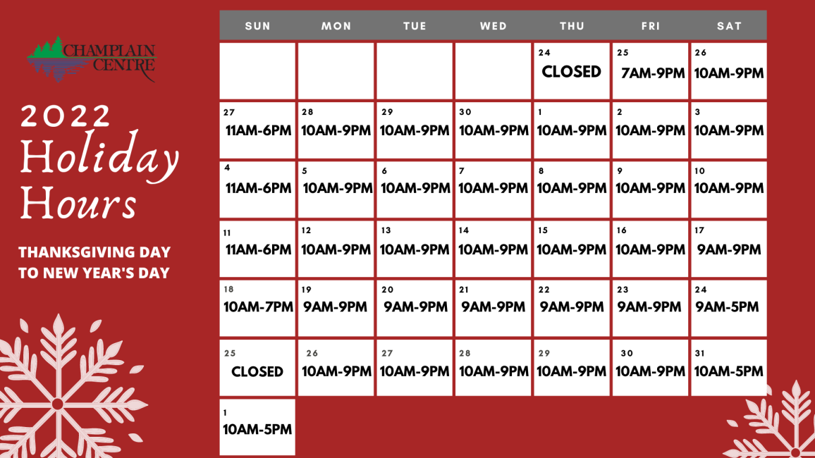 2022 Holiday Hours Updated